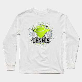 Tennis splatter Long Sleeve T-Shirt